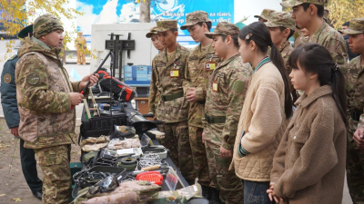 Институт военного дела Satbayev University показал разработки студентов и проекты с КНБ