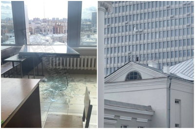 В КФУ из-за сильных порывов ветра разбилось окно