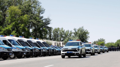Новые внедорожники получили полицейские Карагандинской области